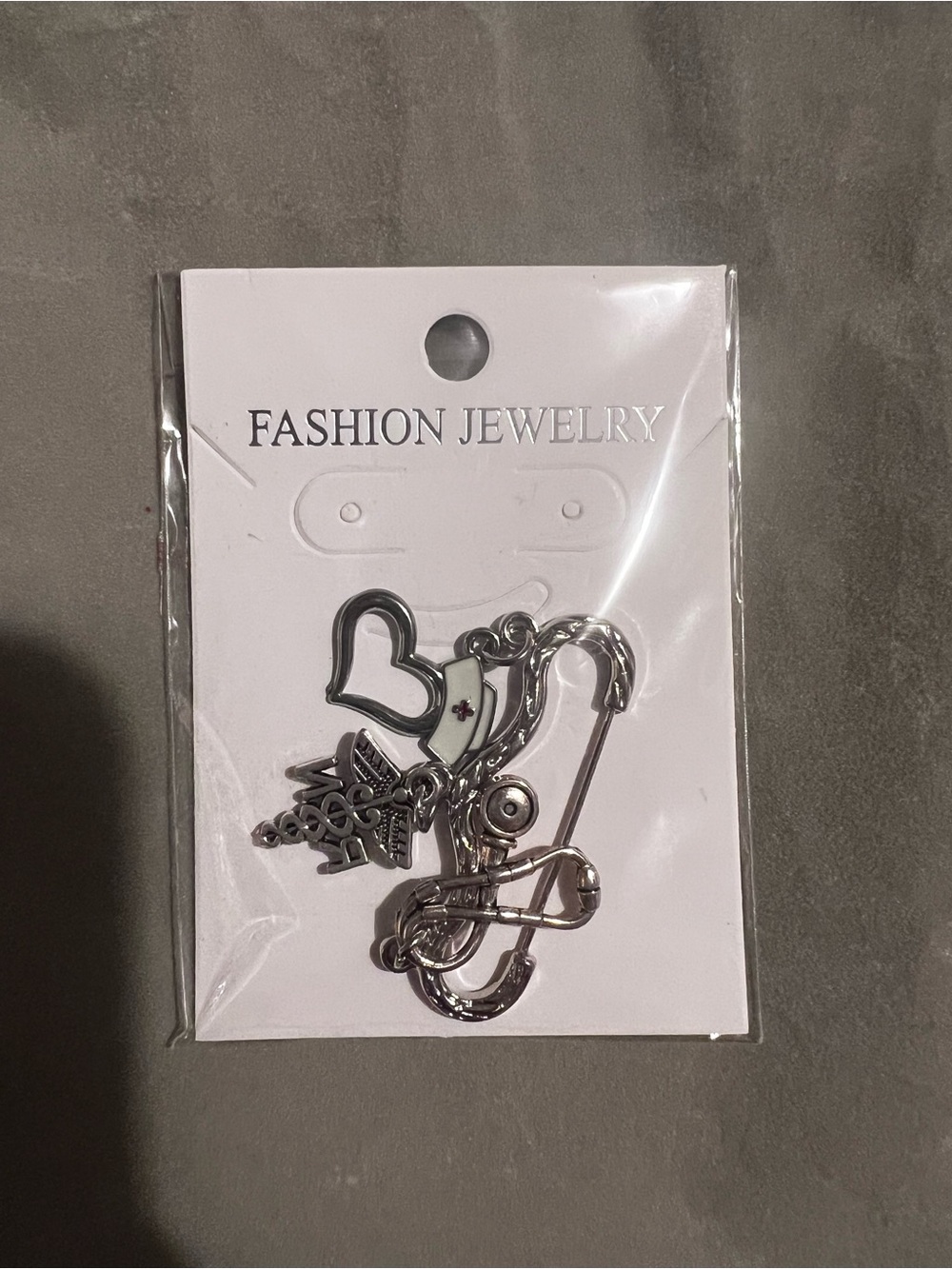 NURSE Fashion Jewelry Silver Nursing Nurse Charm Keychain Badge Pin